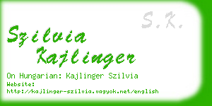 szilvia kajlinger business card